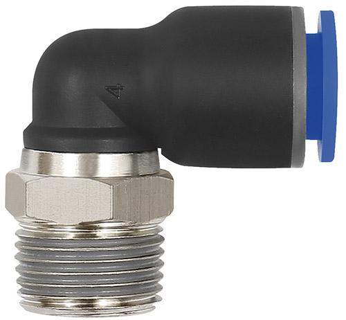 L-Steckverschraubung Blaue Serie, drehbar, R 1/4 a, Schlauch-Ø 6 RIEGLER