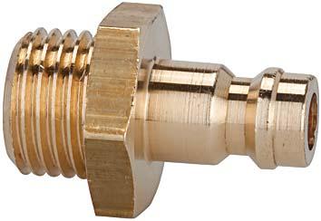 Stecknippel für Kupplung NW 5, Messing, AG G1/8" RIEGLER