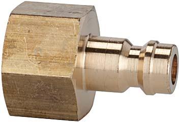 Stecknippel für Kupplung NW 5, Messing, IG G1/8" RIEGLER