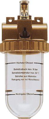 Druckluftnebelöler BR Standard, G3/8" DN6, BG 30, PC-Behälter, EWO