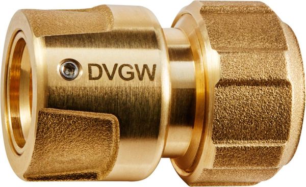GEKA plus-Schlauchstück, Stecksystem, KTW, Messing, 3/4"-19mm SB