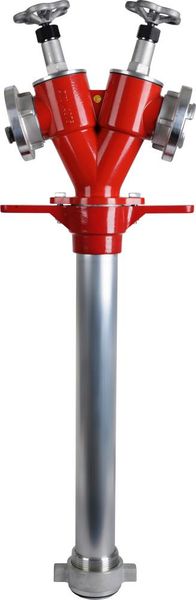 Hydrantenstandrohr für Unterflurhydranten DIN 3221, DN 80, 2xStorz C mit Absperrung