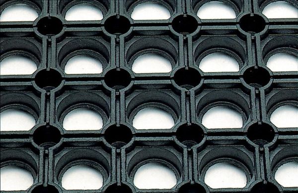 Wabenmatte leichte Ausf. SBR/NR, schwarz, offene Decke, 18mm, 120x80cm