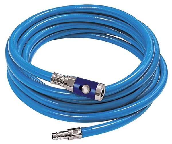 Werkstattschlauch-Set Druckknopf-Kupplung NW7,4blau 6,3x2,35mm 10m RIEGLER