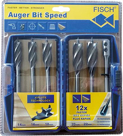 Schlangenbo.Bit-Satz150mm14-16-18-20-22+Verl.Fisch