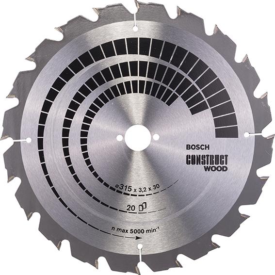 HM-Kreissägeblatt Nagelf.315x3,2/2,2x30 20Z HB BosVE à 1 Stück Construct Wood