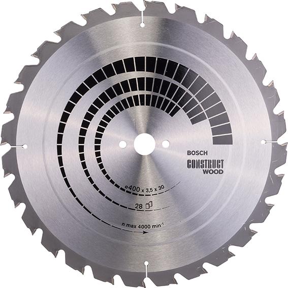 HM-Kreissägeblatt Nagelf.400x3,5/2,5x30 28Z HB BosVE à 1 Stück Construct Wood