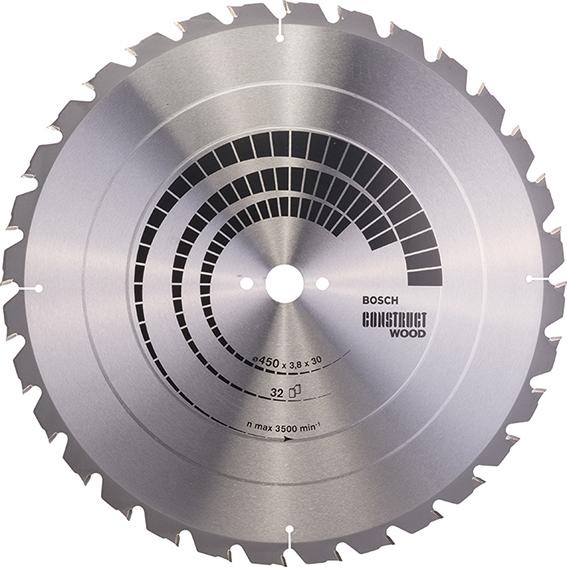 HM-Kreissägeblatt Nagelf.450x3,8/2,8x30 32Z HB BosVE à 1 Stück Construct Wood