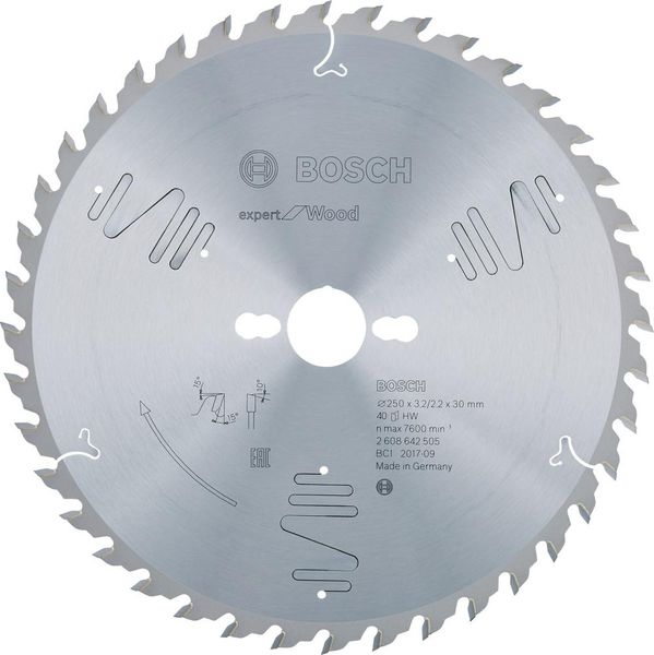 HM-Kreissägeblatt 250x3,2/2,2x30 40Z WBoschVE à 1 Stück Expert f. Wood Tischsägen