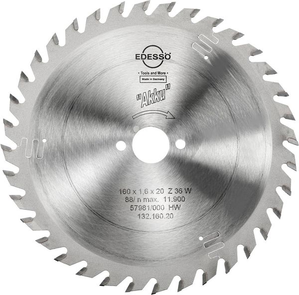 HW Kreissägebl. Akku 160x1,6x20mm Z36 W