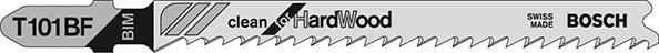 Stichsägeblatt T 101 BF Bosch VE à 5 Stück Clean for Hard Wood