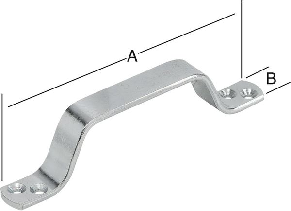 Handgriffe verzinkt Chrom160x20mm Nr. 193160Z