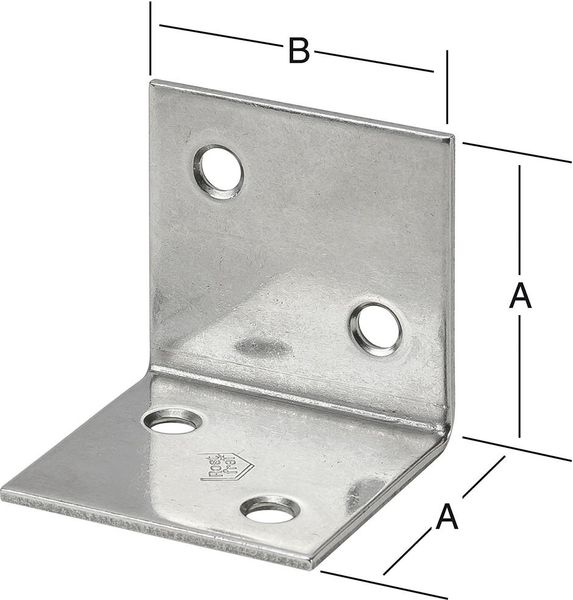 Breitwinkel 40 x 40 mm Edelstahl
