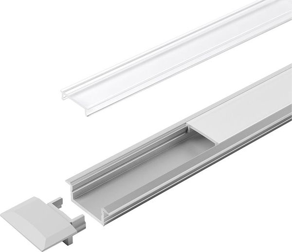 ChannelLine C Profil klarL2m Alu + Abdeckprofil