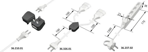 lag272873.jpg HV 4-fach Verteiler ws 1xCEE7/17 4xEurokuppl.