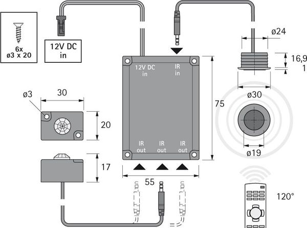 lag265504.jpg IR Repeater Plus sender 1.8m Klinkenstecker