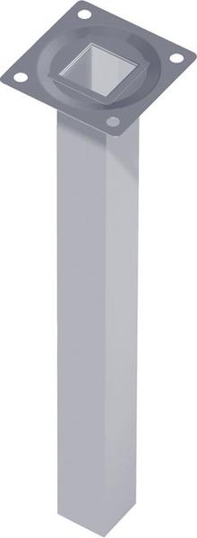 Stahlrohrmöbelfüsse silberfarb.800mm eckig
