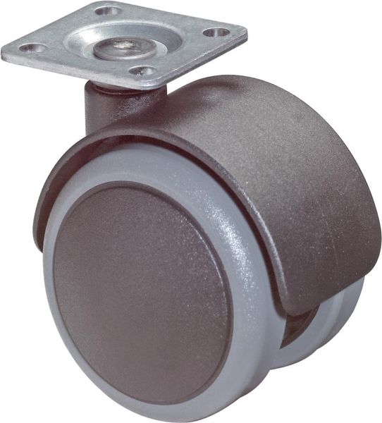 Kst.-Doppelrolle 40mm F7642x42mm Platte F76.040.PL