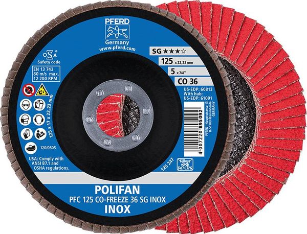 Fächerschleifscheibe COFREEZE gewölbt 115mm K50 Pferd