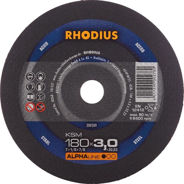 Trennscheibe KSM 180 x 3,0mm ger. Rhodius