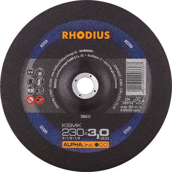 Trennscheibe KSMK 230 x 3,0mm gekr. Rhodius