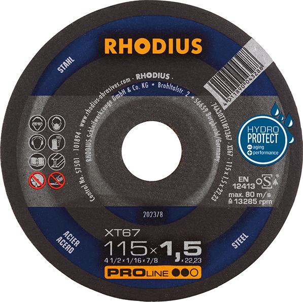 Trennscheibe XT67 115 x 1,5mm ger. Rhodius