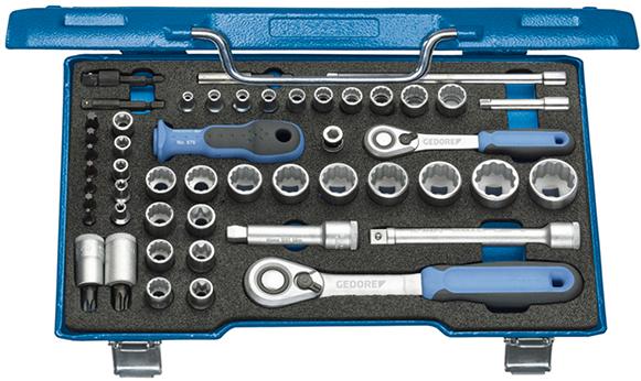 Steckschlüssel-Grt. 1/4" und 3/8" D30 TX20U-20 50-teilig Gedore