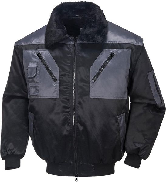 Pilotenjacke Achim schw./anthr.,Gr. L