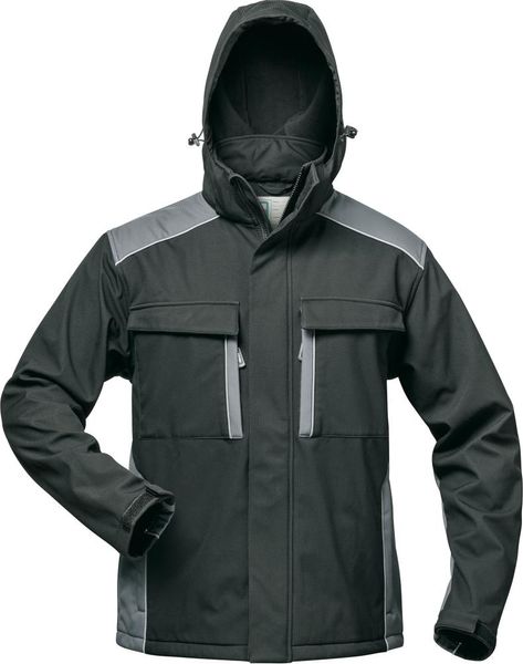 Jacke Posen, Softshell, Gr. L, schwarz/grau