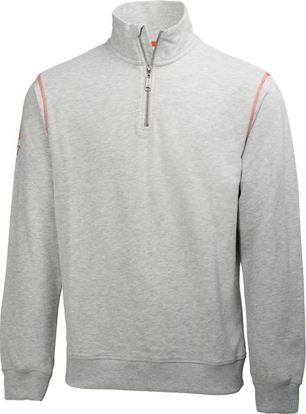 Sweater Oxford, Gr. L, grau-melliert