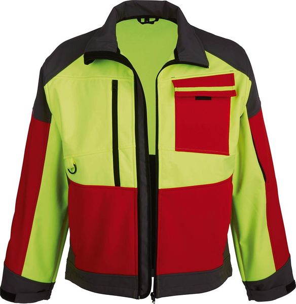 Softshelljacke ForestJackRed,Gr.L,rot/anthr./gelb