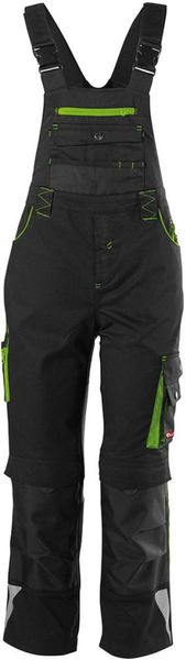 FORTIS Kids Latzhose 24, schw./limegreen,Gr110-116