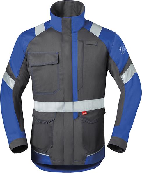 Langjacke, 50285 Gr.56, kohlengrau/blau