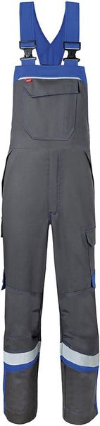 Latzhose, 20288 Gr.62, kohlengrau/blau