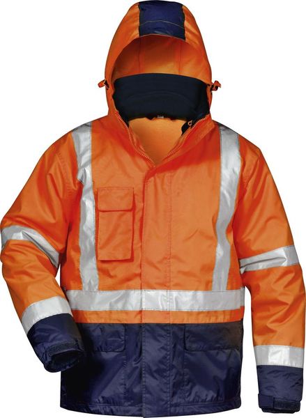 Warnschutzjacke Udo, Gr. M, orange/marine
