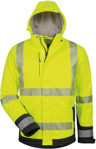 lag145339.jpg Warnjacke Melvin,Softsh. Gr.S, gelb/schwarz