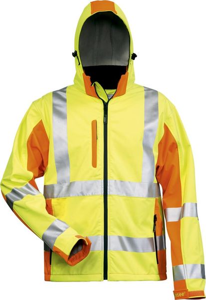 Warnjacke JIM,Softshell, Gr. S, gelb/orange