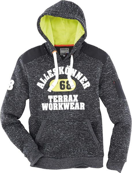 Strickfleecehoody Gr.XL melange/lime Neutrale Produktlinie