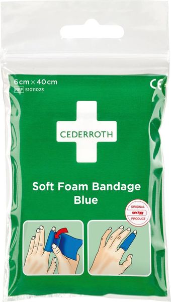 Schaumbandage blau 6x40 cm, 1 Beutel
