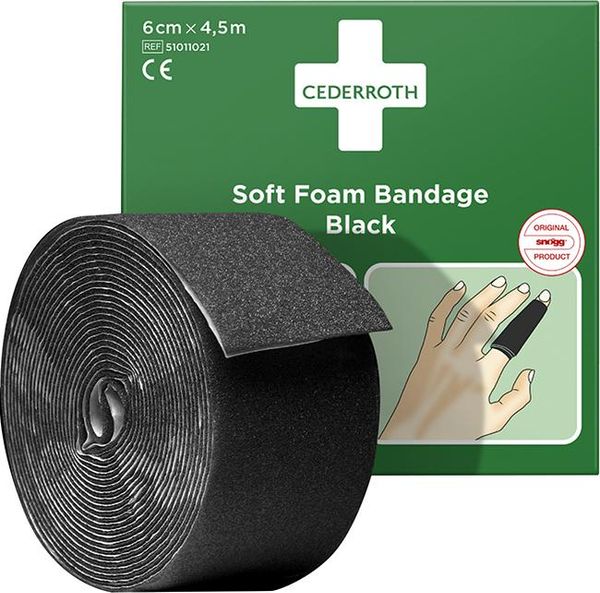 lag1101563.jpg Schaumbandage, schwarz, 6cm x 4,5m