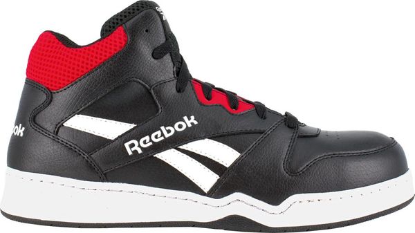 Schnürstiefel IB4132, schwarz-rot-weiß,ESD S3, Gr.38