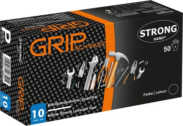 lag1105557.jpg Einweghandschuh Grip,Nitril,ungepudert, schwarz,Gr.10, Box=50 Stück