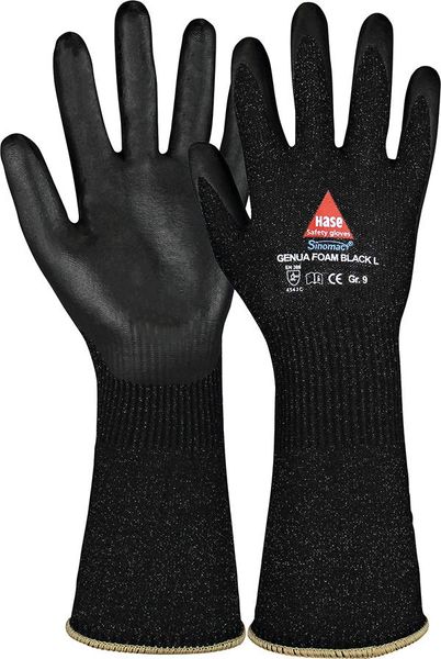 Schnittschutzhandschuh Genua Foam BlackLong,Gr10