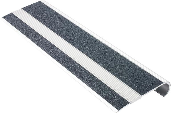 Treppenprofil TP69 z. schrauben Alu ge/sw, Br69 x H17 x L1000