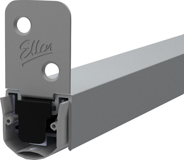 Autom. Türbodendichtung EMFerroS2 IP m. Montagew., silber,L830