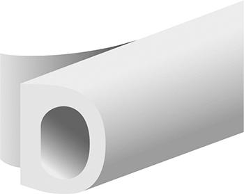 Dichtungband Ellenflex D-Profil, weiß Br8 x L7,5mtr, Sp-maß 4-6