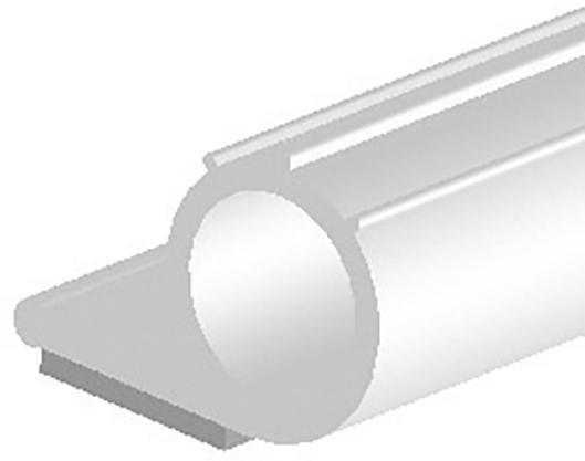 Dichtung Profil 10107 z. Ant. Silikon weiß, Br9 x H6, L100mtr
