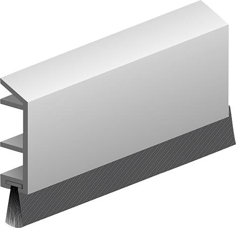 Türbodendichtung PDS-B Deko z. schrauben KF weiß, L 1000mm