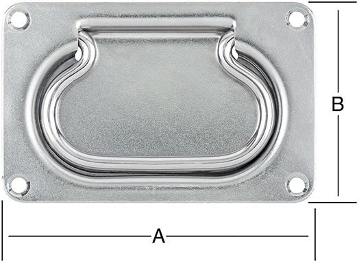 Einlass-Kistengriff 140X90 verz.