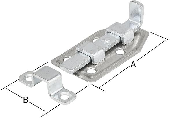 Mini-Riegel m.Schlaufe 40x22 mm verz.